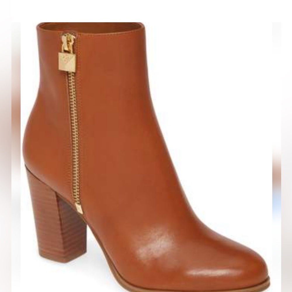 MICHAEL KORS FRENCHIE LEATHER BOOTIE SIZE 7.5‎
